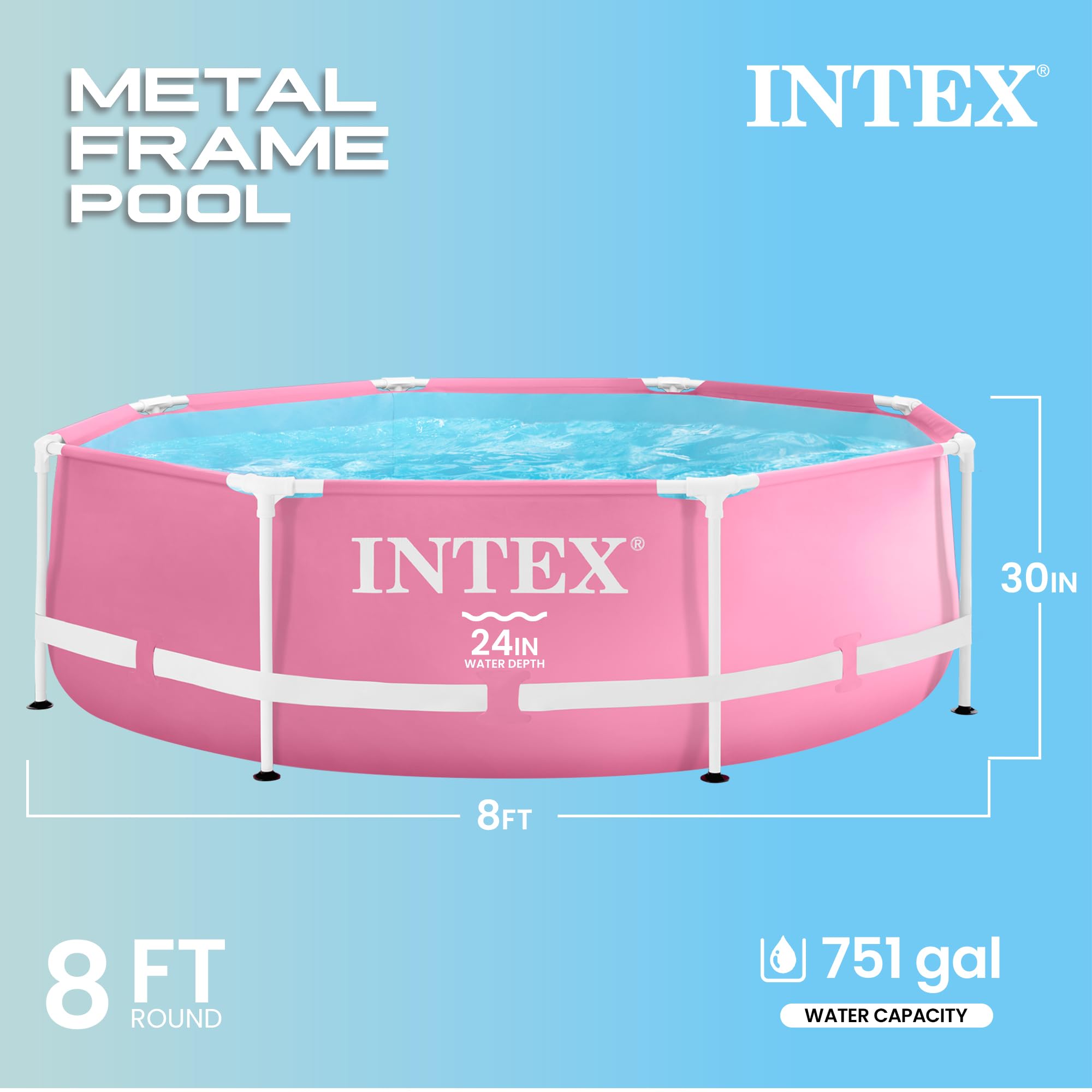K*8様 INFOBAR 2台セット ピンク・ネイビー Amazon.com: INTEX Metal Frame 8ft x 30in Round Above Ground